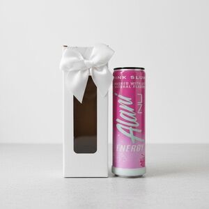 Alani Nu Pink Energy 20 oz tumbler with stainless steel straw